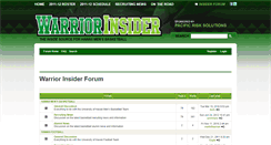 Desktop Screenshot of forum.warriorinsider.com